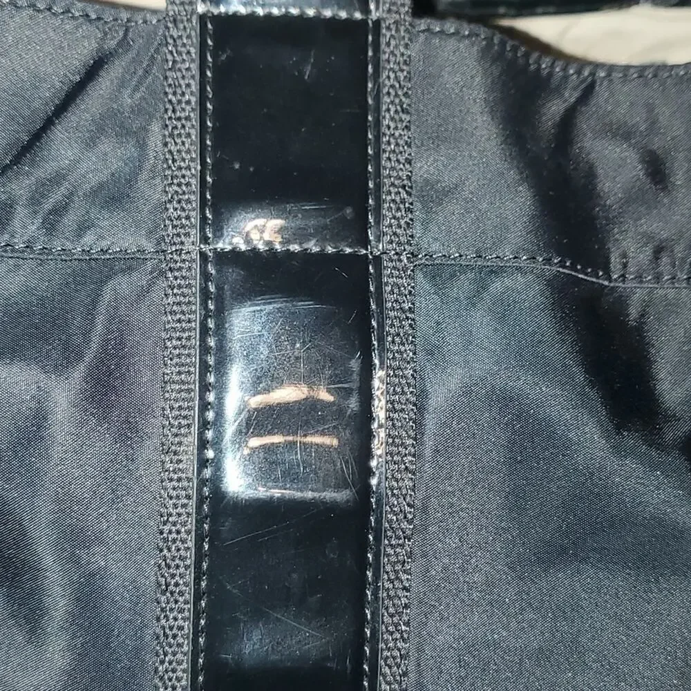 Tory Burch Black Nylon and Leather Ella Tote EUC